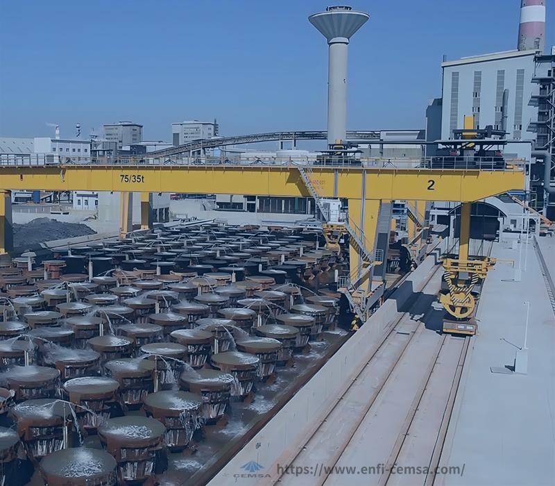 Integrated intelligent solution for slag slow cooling yard