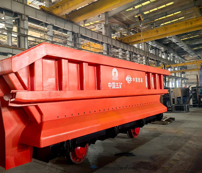 China ENFI Low-Wheel-Pressure Large-Capacity Rail-Mounted Mine Car and Unloading Station